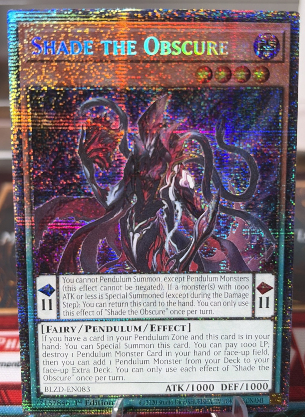 Shade the Obscure BLZD-EN083 Starlight Rare Yugioh Pack Fresh Modern NM
