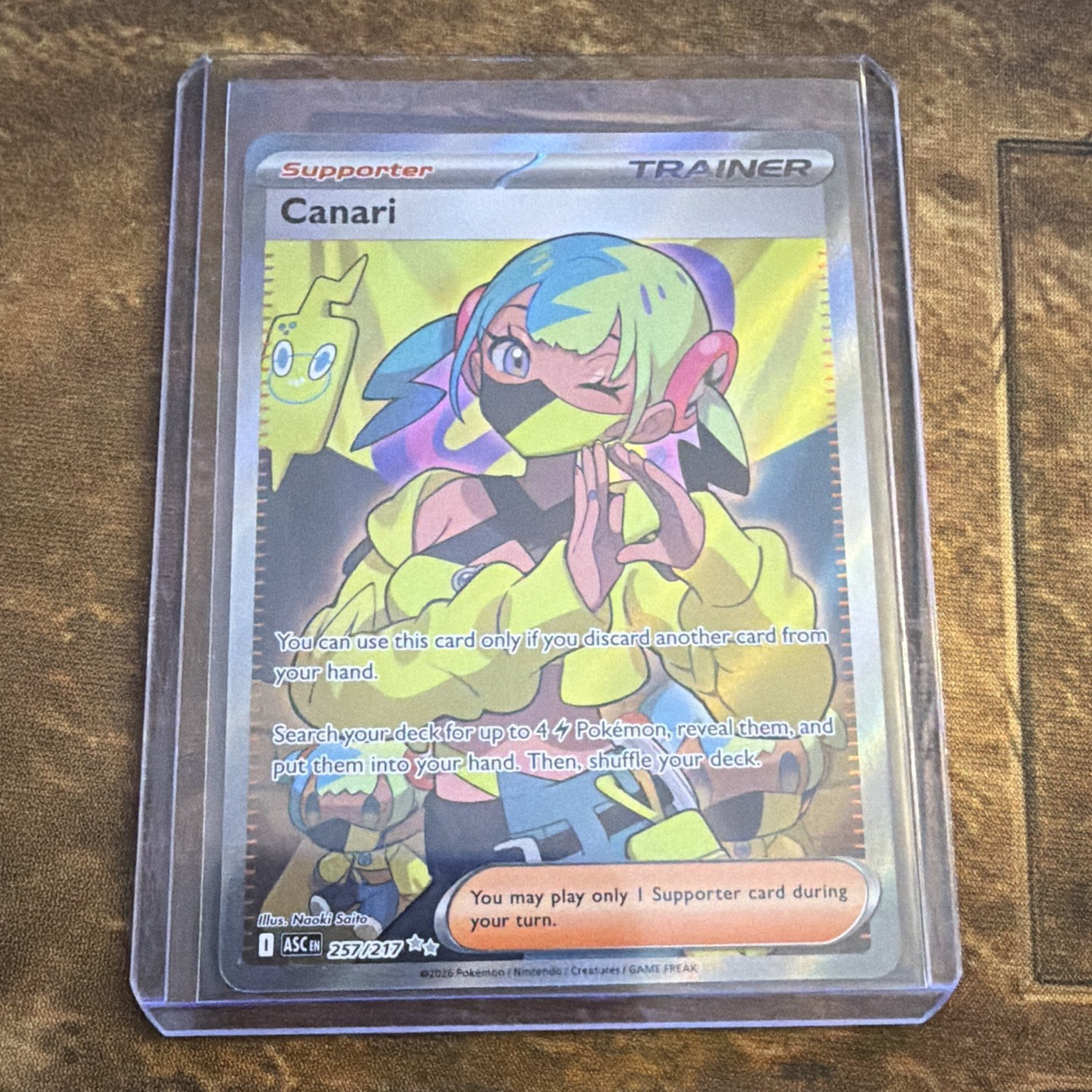 Pokemon TCG Canari 257/217 Twilight Masquerade Hyper Rare Full Art Holo ENG