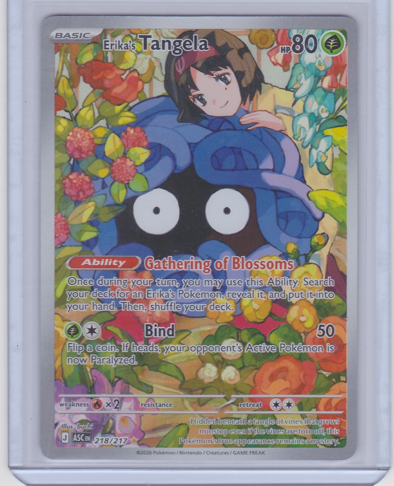 Erika’s Tangela | 218/217 | TCG Pokemon Ascended Heroes Illustration Rare!