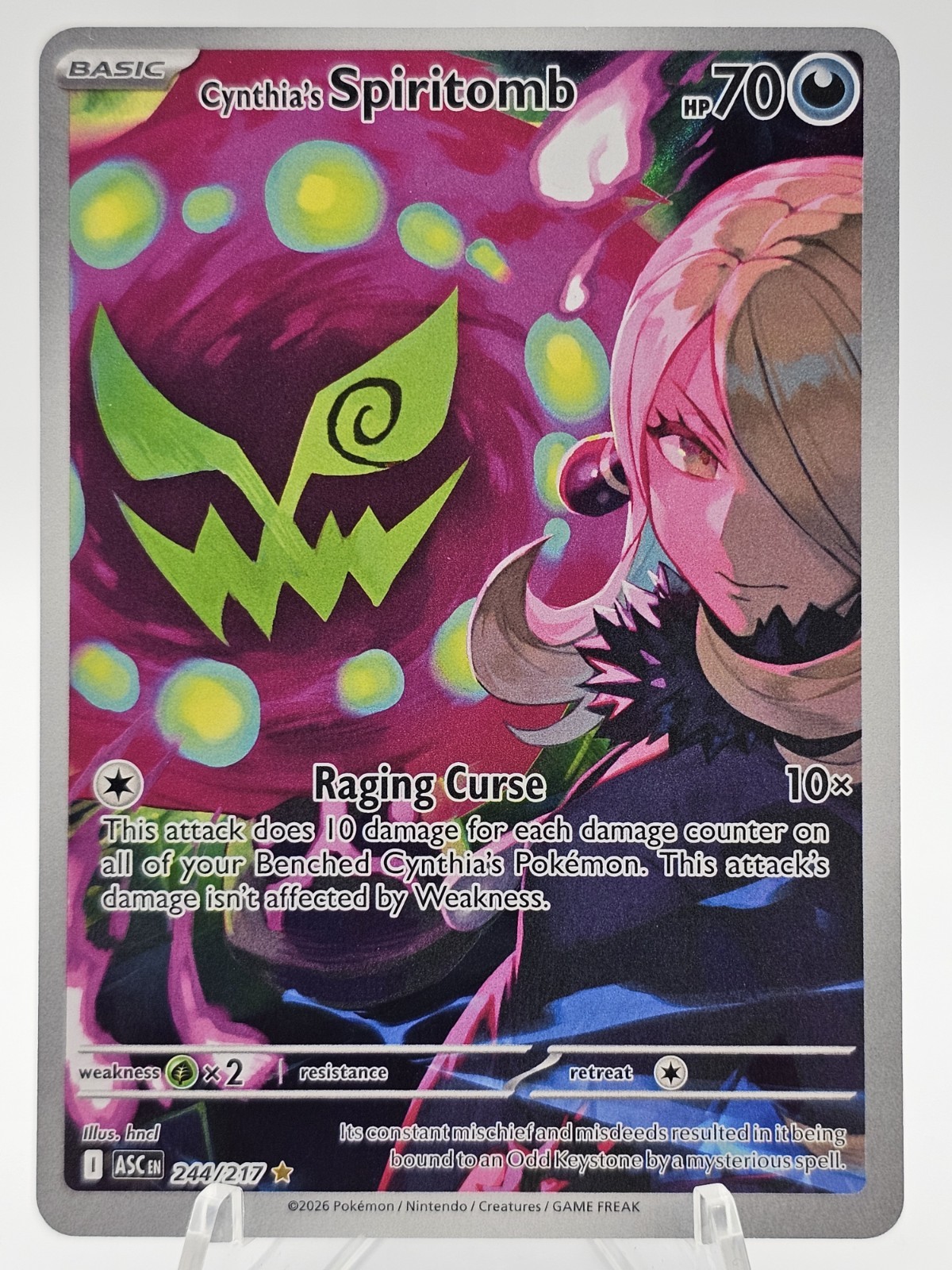 Cynthia’s Spiritomb 244/217 Ascended Heroes NM English Pokemon TCG