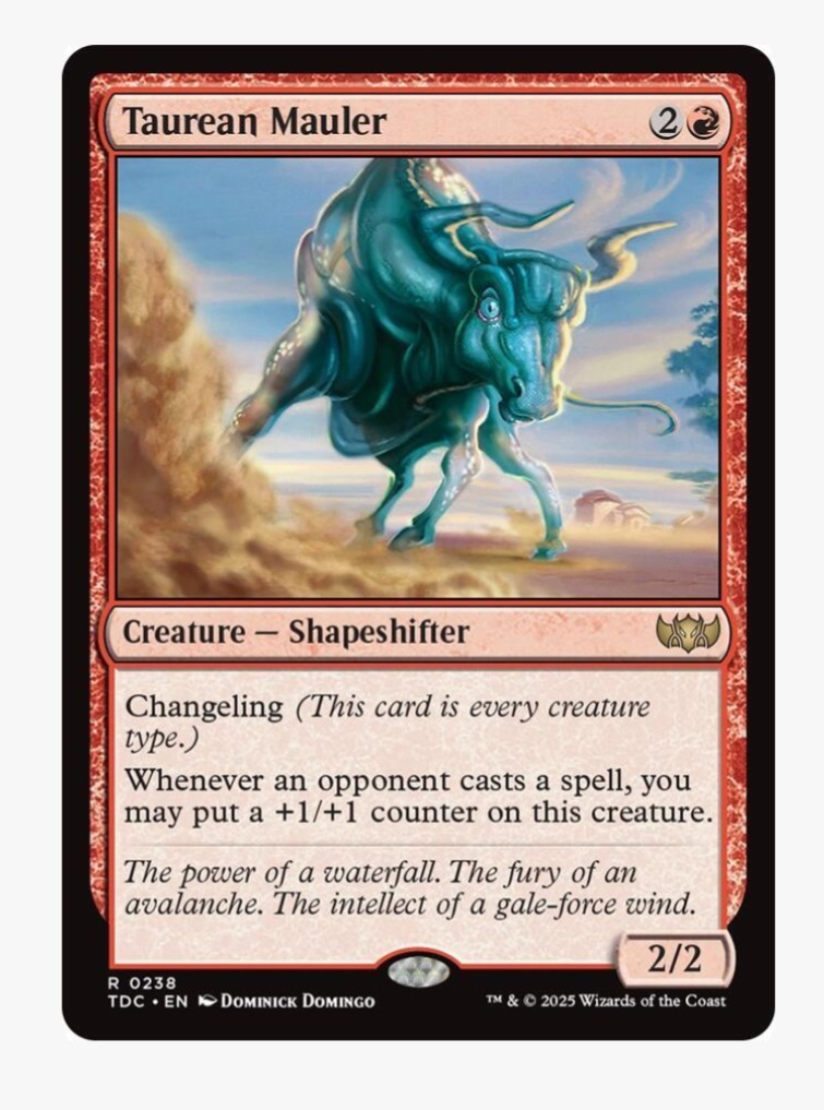 Taurean Mauler | MTG TDC | Red Shapeshifter Changeling EDH Commander Rare | NM