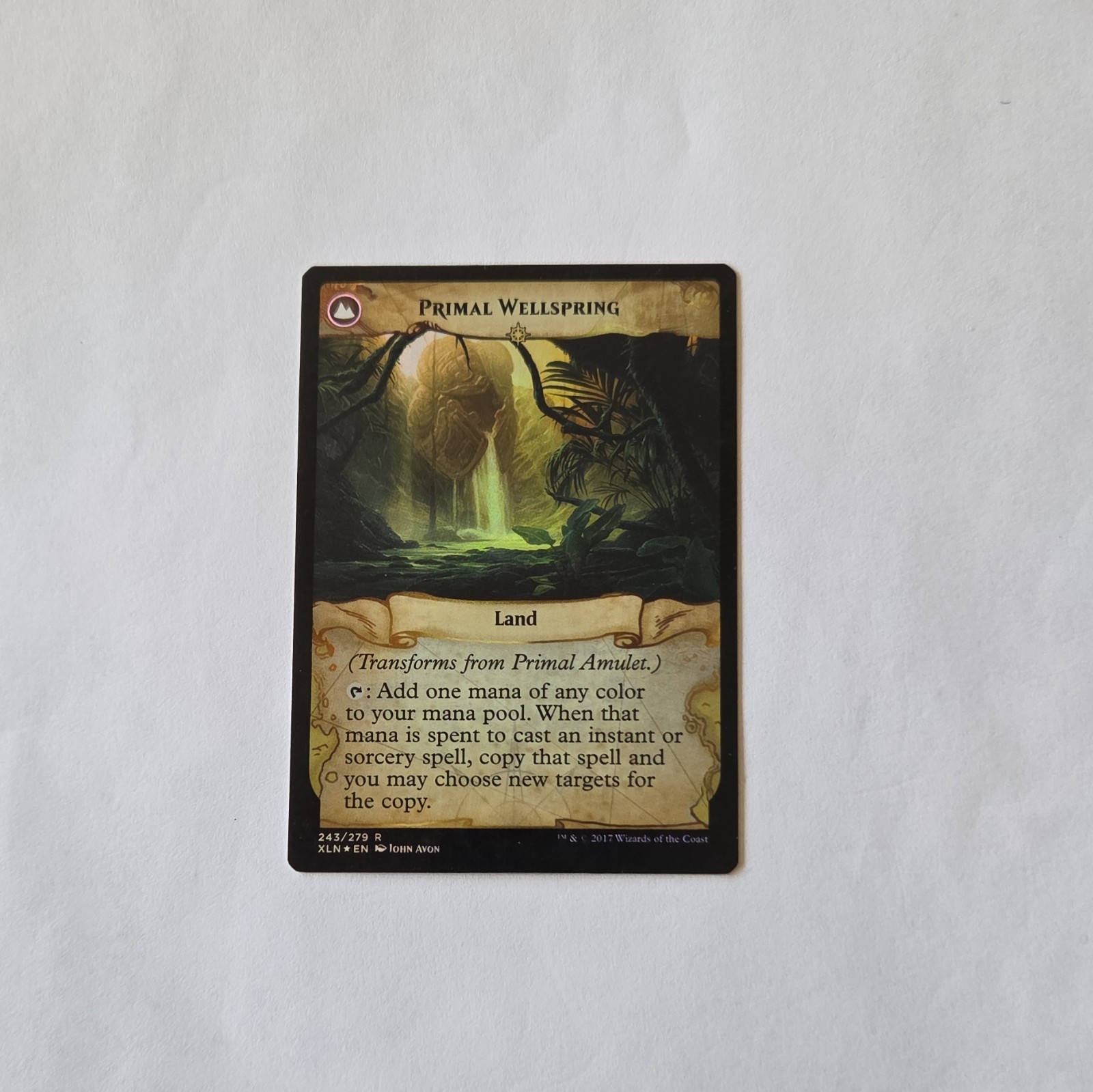 Primal Amulet Foil Prerelease Stamped Artifact Ixalan