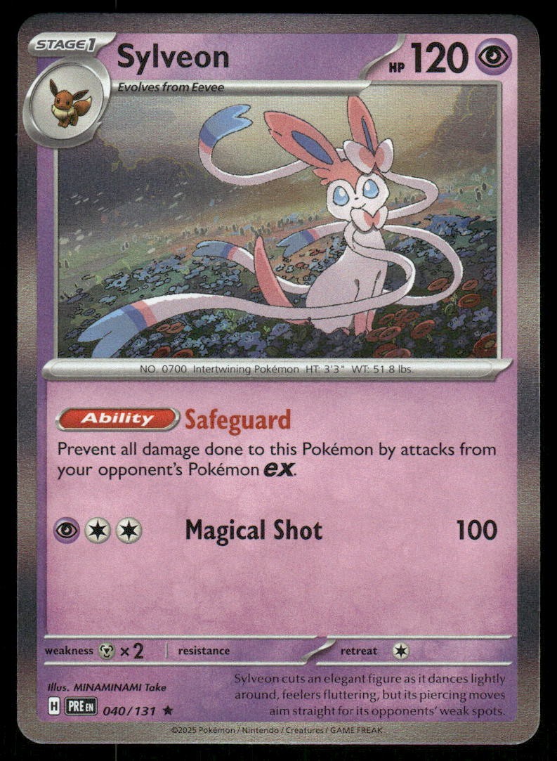 Sylveon 040/131 SV: Prismatic Evolutions Holo Pokemon TCG NM