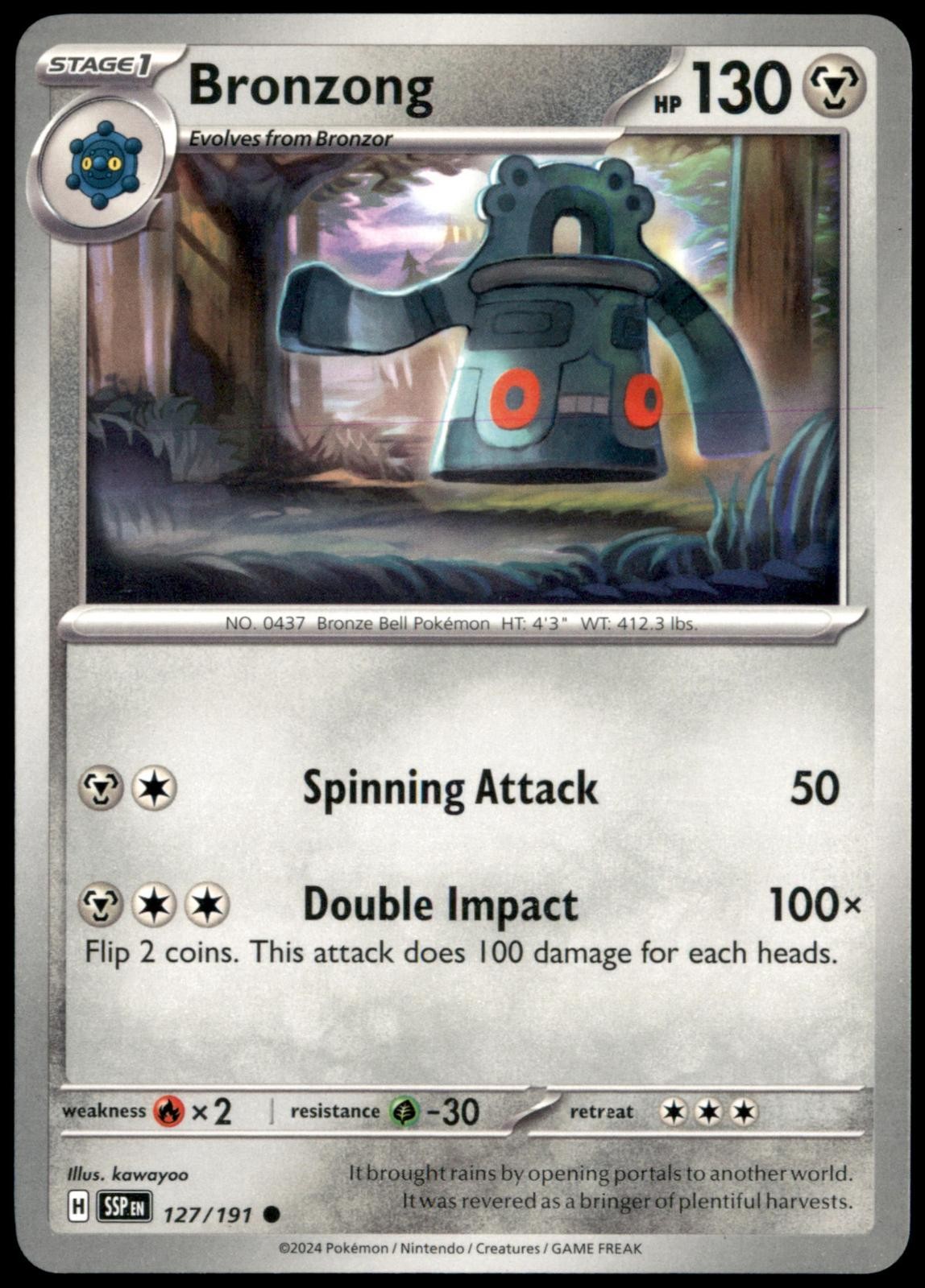 Pokemon Bronzong Surging Sparks 127/191 C NM