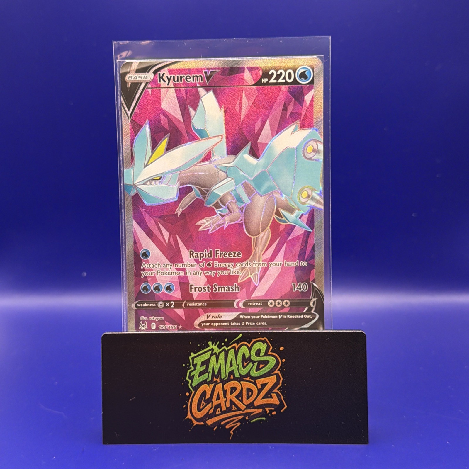 Pokemon Kyurem V 174/196 Lost Origin Full Art Ultra Rare NM Condition