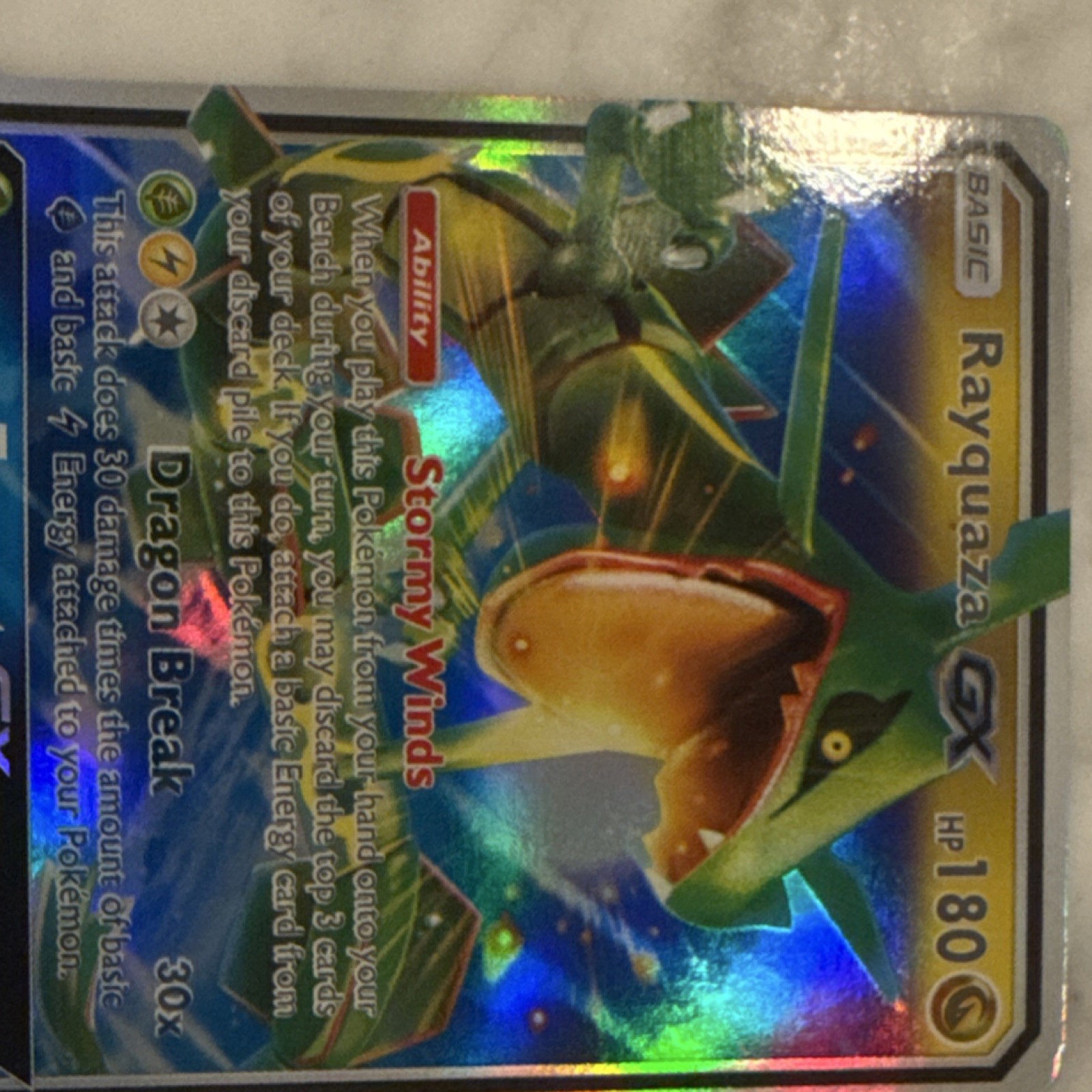 Rayquaza GX 100/168–Celestial Storm-Full Art Ultra Rare-Near Mint–Pokémon TCG