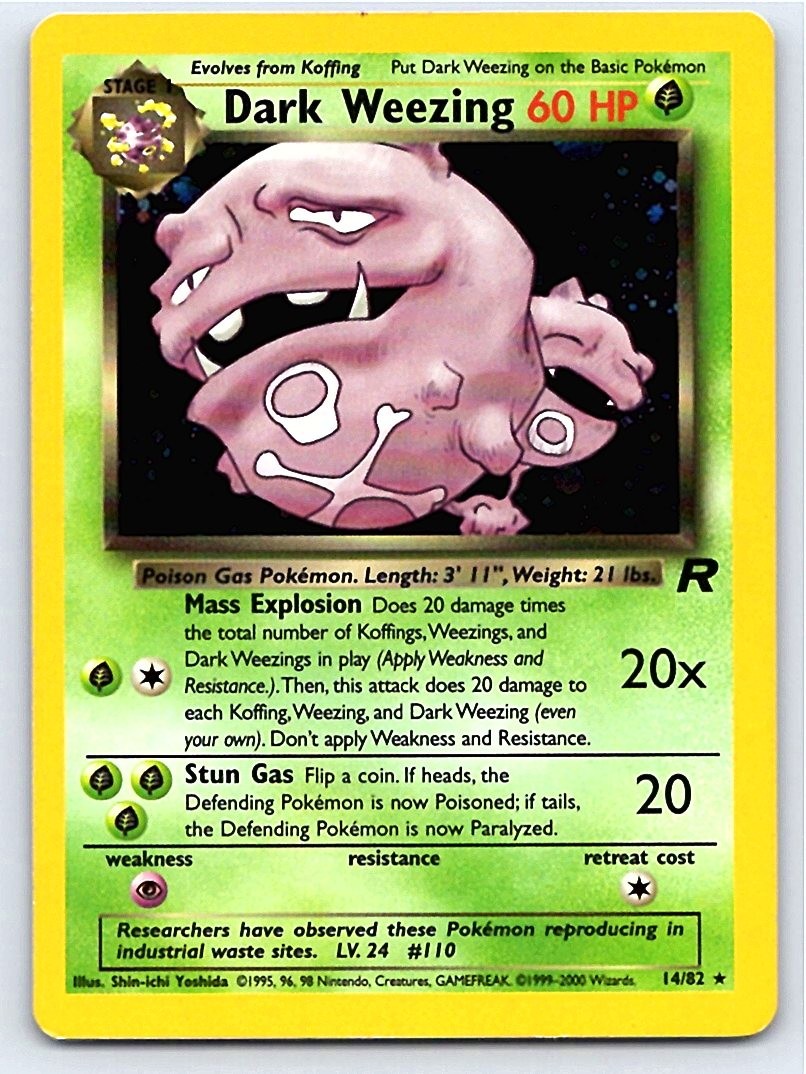 Pokemon Dark Weezing (14) Team Rocket #14/82 [Lightly played]
