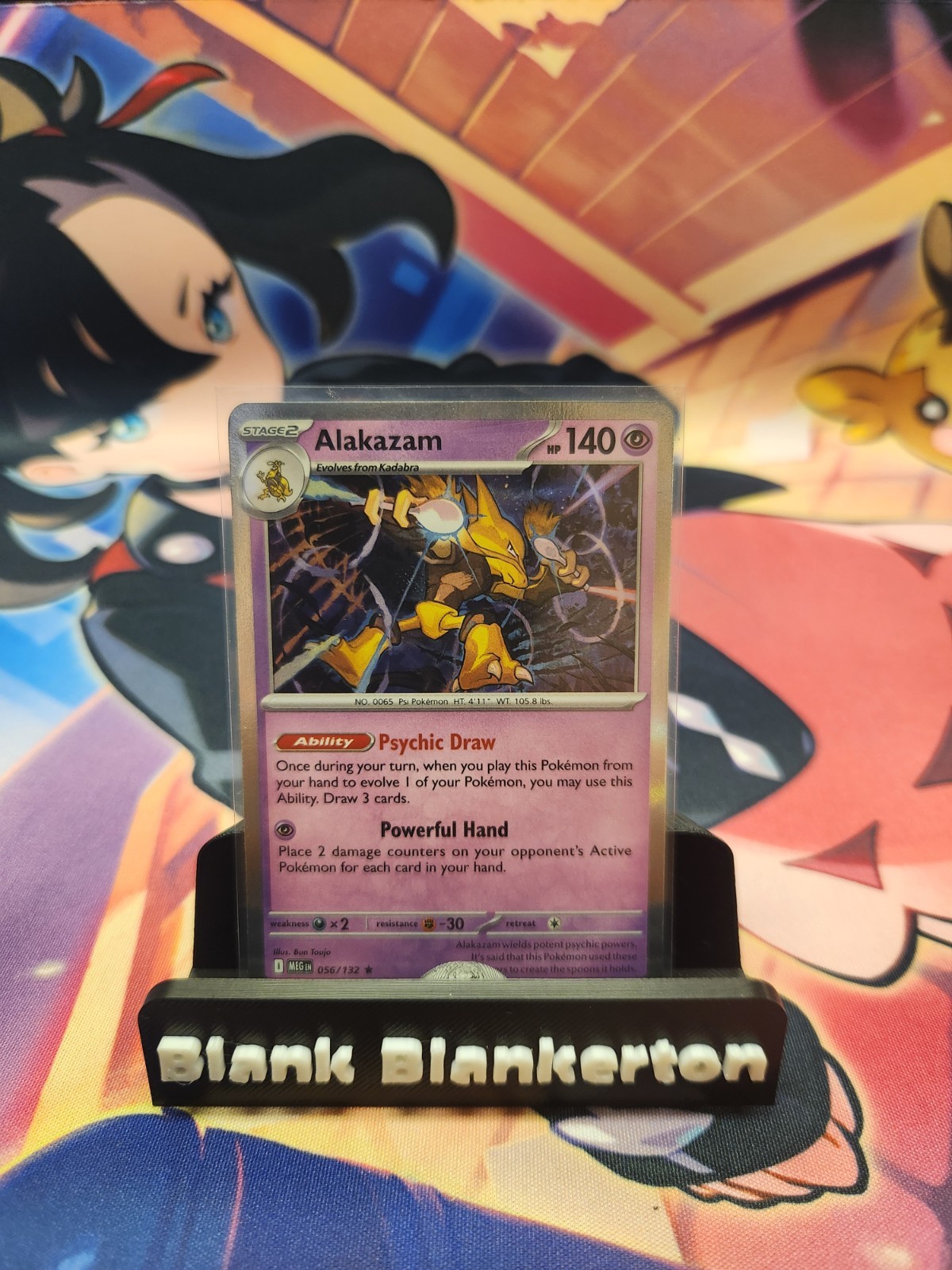 Pokémon TCG Alakazam 056/132 ME01 Mega Evolution Base Holo Rare