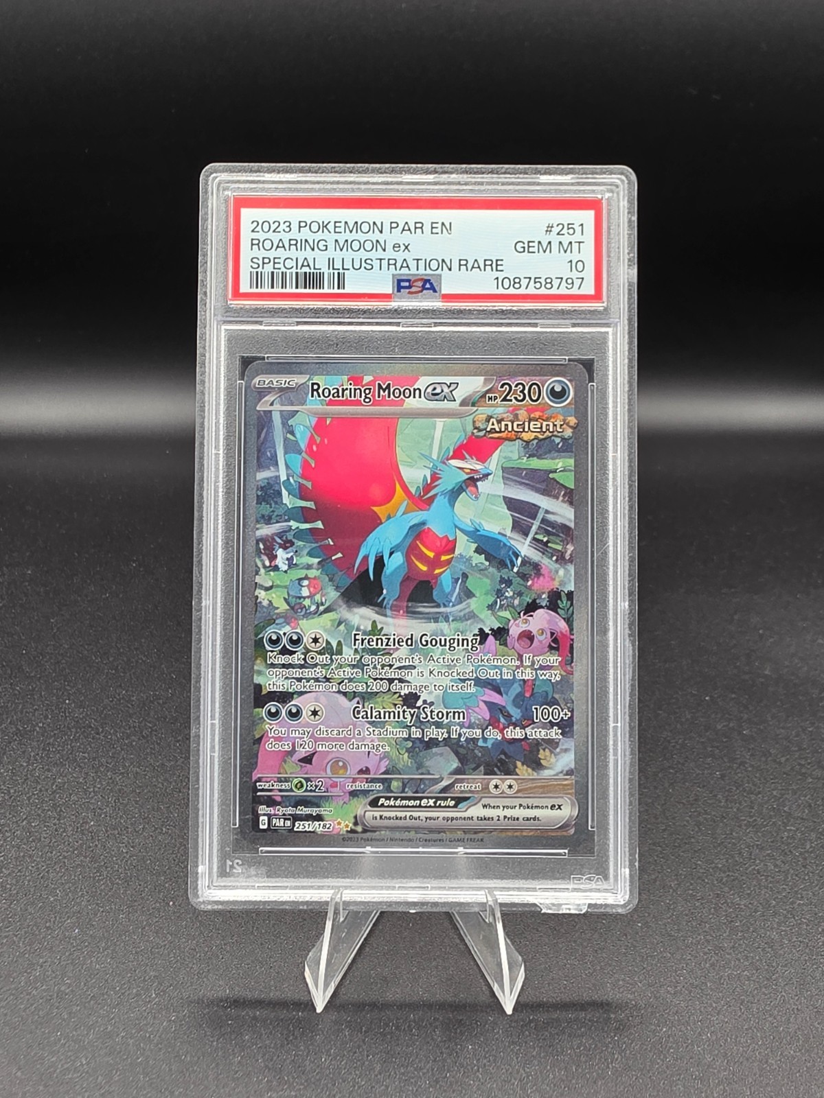 2023 PAR EN-PARADOX RIFT #251 ROARING MOON ex SPECIAL ILLUSTRATION RARE PSA 10