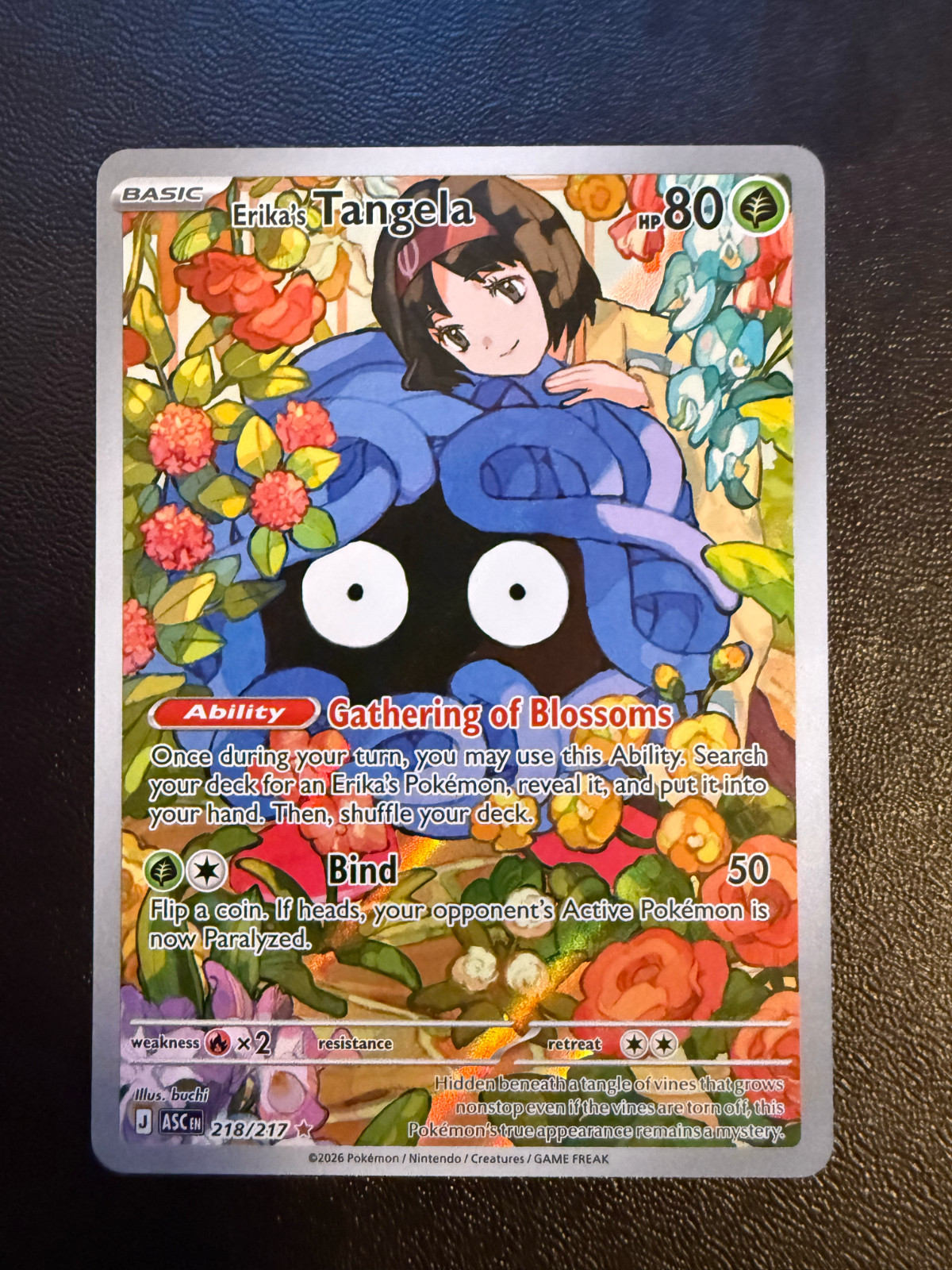 Erika’s Tangela 218/217 Illustration Rare IR – Pokemon Ascended Heroes – NM