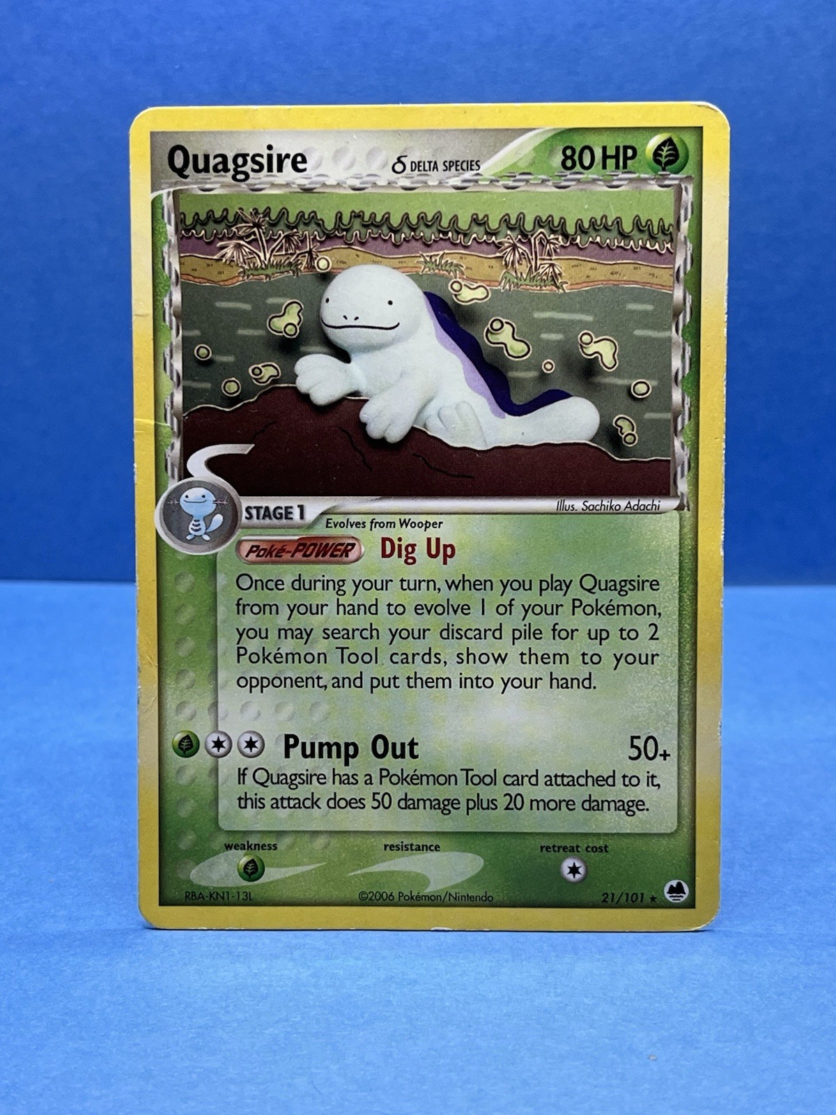 Pokemon TCG Quagsire Dragon Frontiers 21/101 Delta Species Rate Regular