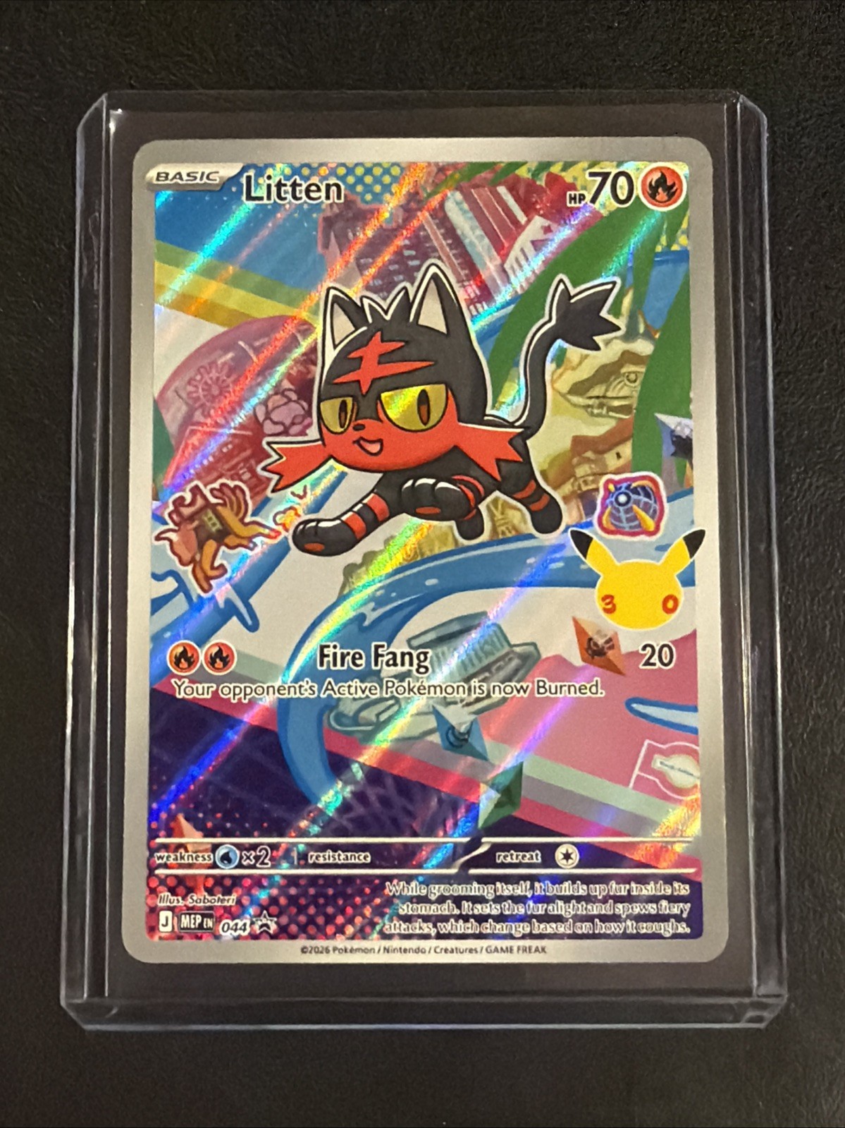 Litten 044 Black Star Promo First Partners Mega Evolutions Pokémon TCG NM