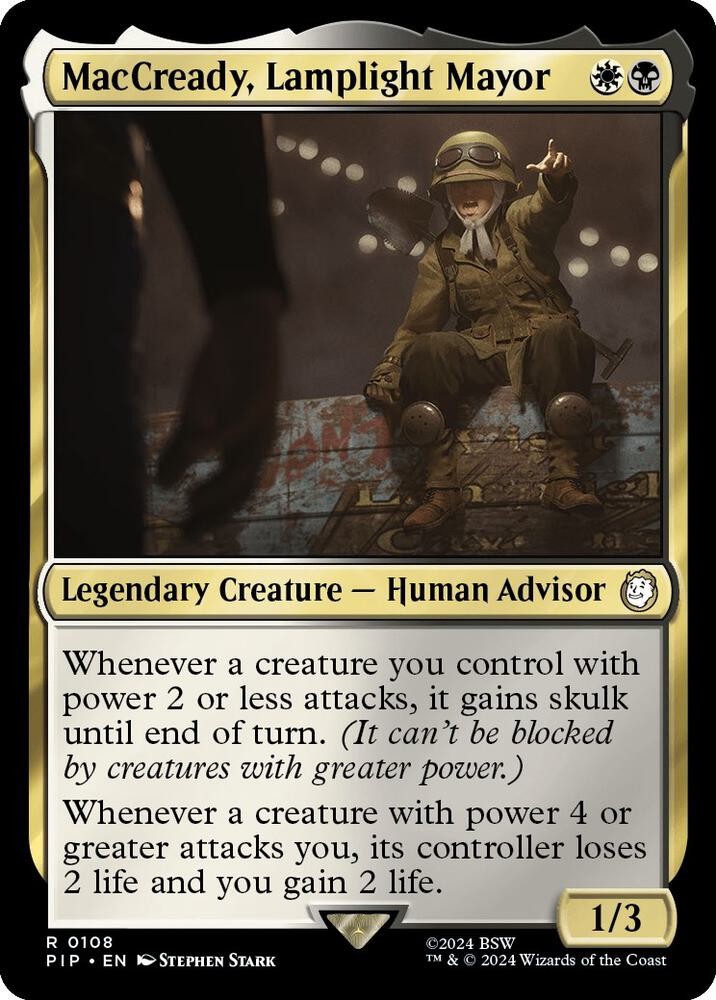 1x MacCready, Lamplight Mayor – Universes Beyond: Fallout – NM – MTG