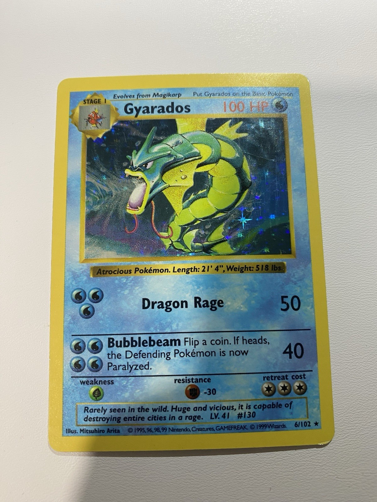 Gyarados 006/102 Base Set (Shadowless) Holo