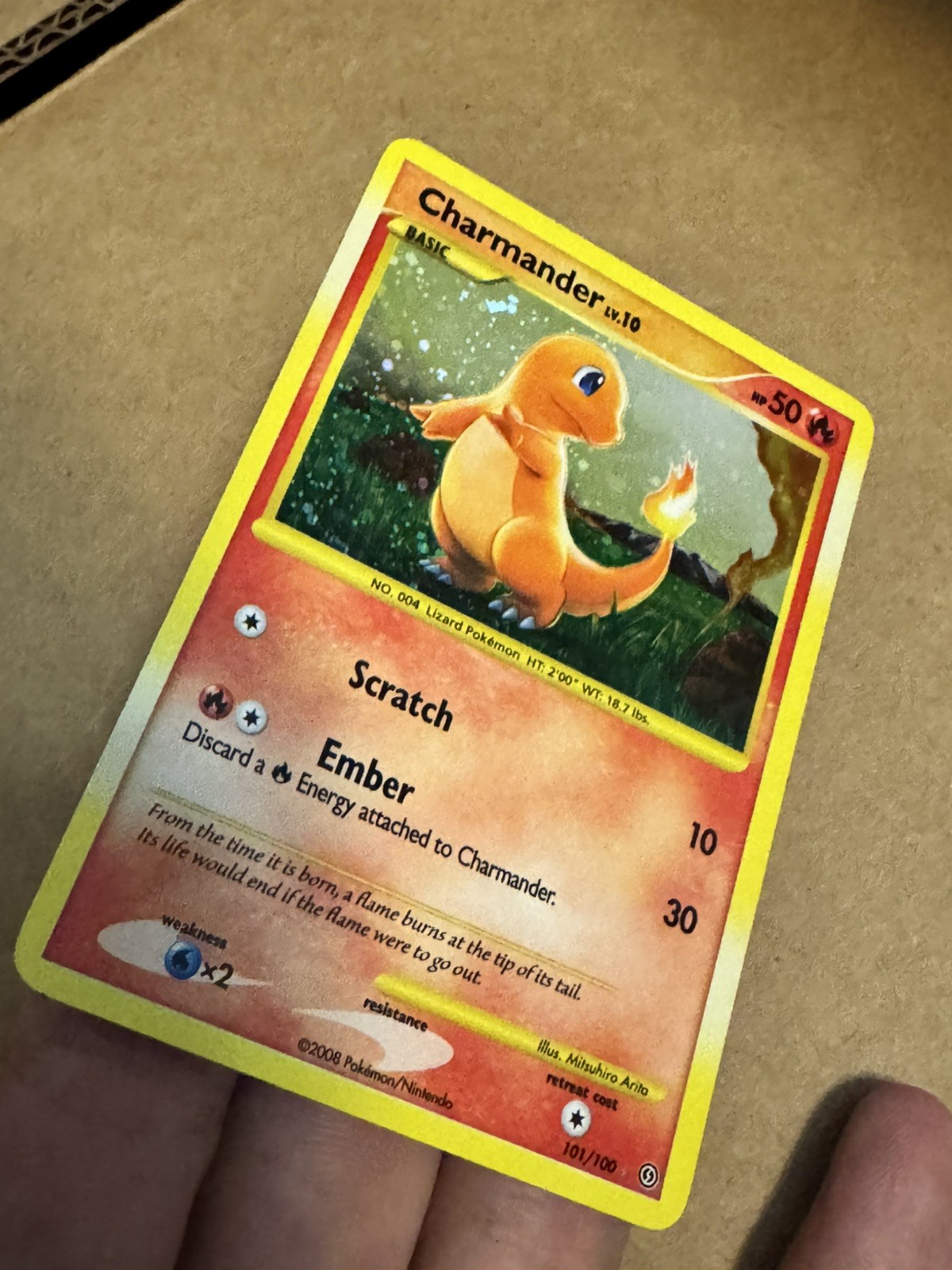 Pokémon – Charmander 101/100 Stormfront (2008) – Holo Secret Rare – NM