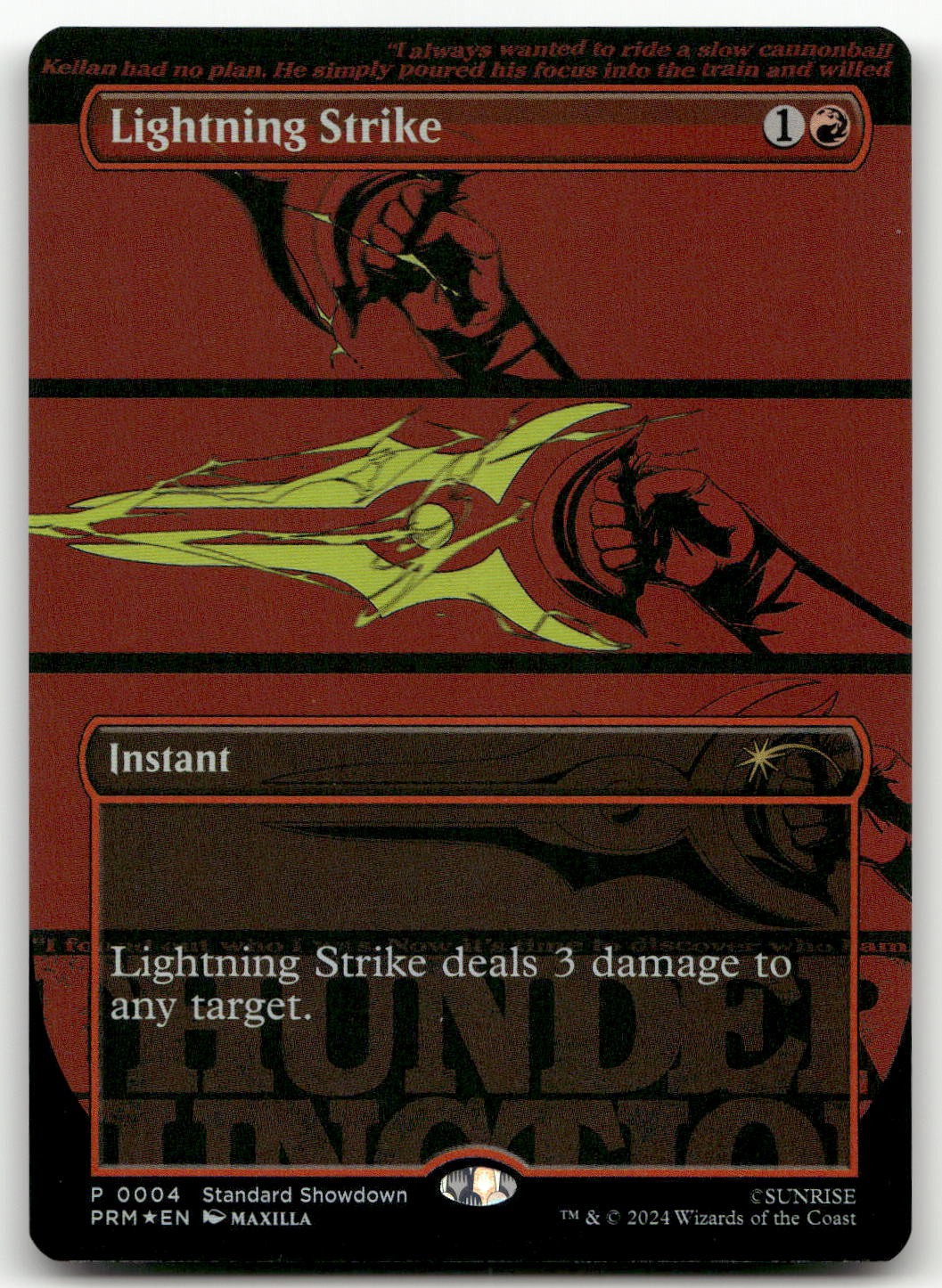 Lightning Strike #4 (Foil) (NM) Standard Showdown SSP Magic MTG