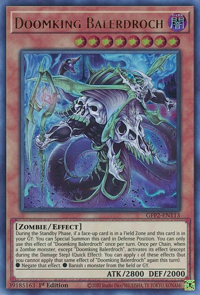 Yugioh Doomking Balerdroch 1st Edition Ultra Rare GFP2-EN113 NM