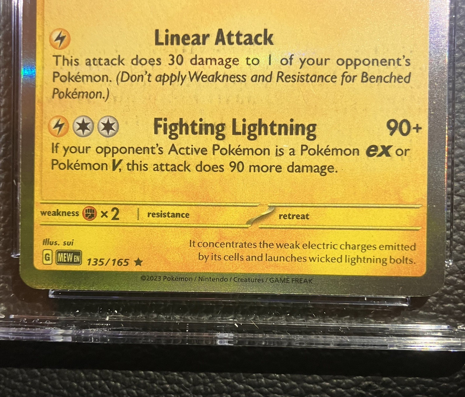 Pokemon TCG Ink Bleed Error Jolteon CGC 8.5 Scarlet Violet 151 135/165