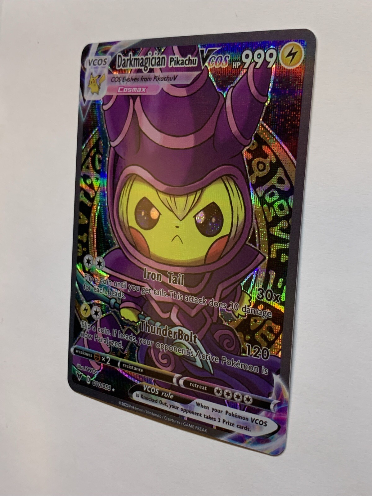 Pikachu Cosplay Dark Magician Yugioh DMG Pokémon Custom ACG Card Holo Foil Anime