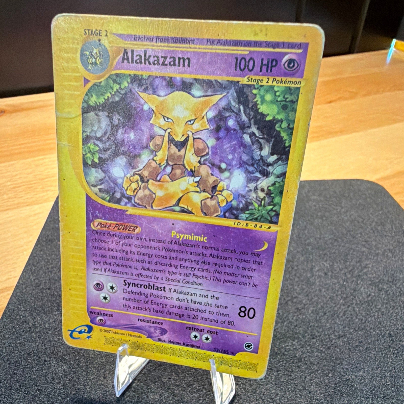 Wotc Alakazam Expedition Base Set 33/165 2002 English non holo 2 100 HP Pokemon