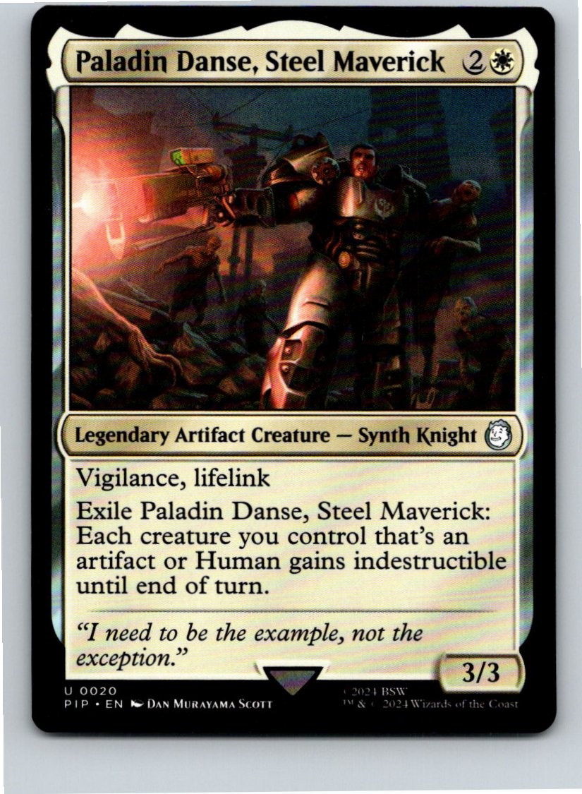 Magic the Gathering Paladin Danse, Steel Maverick Universes Beyond: Fallout MTG