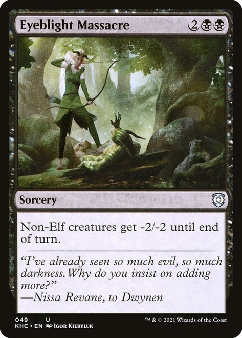 Eyeblight Massacre 49 KHC Kaldheim Kieryluk Black Sorcery Uncommon MTG NM