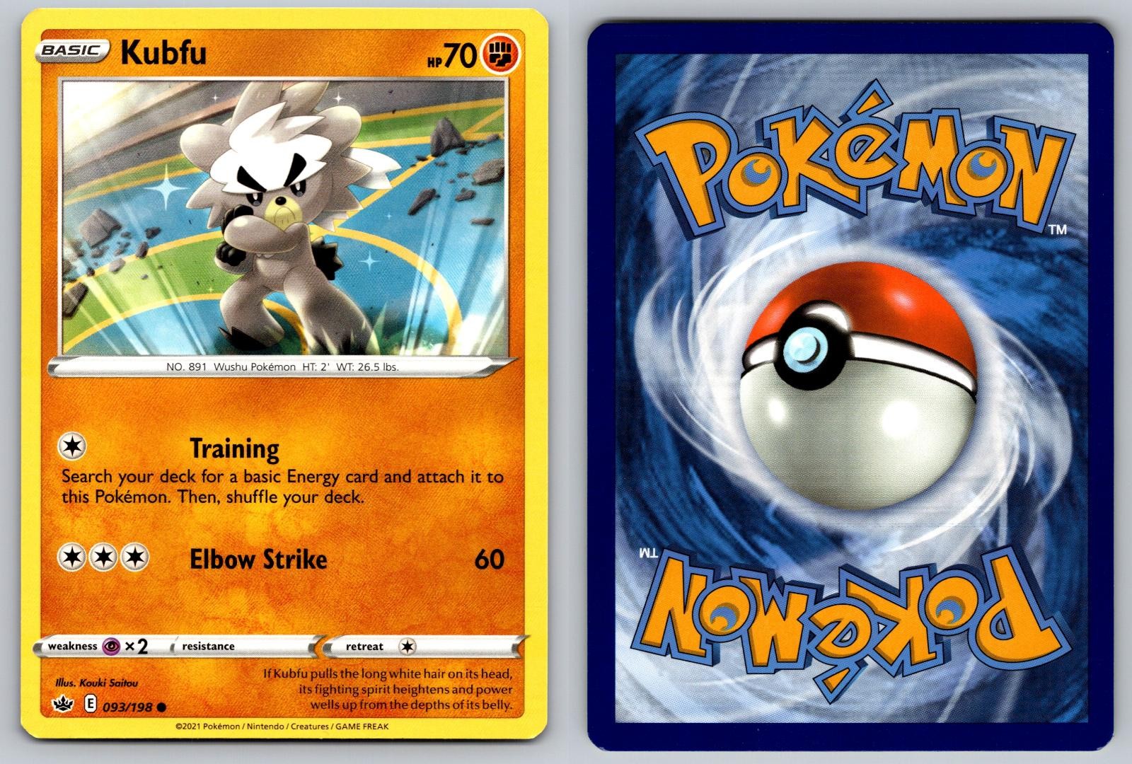 KUBFU 093/198 COMMON CHILLING REIGN POKEMON NM/M
