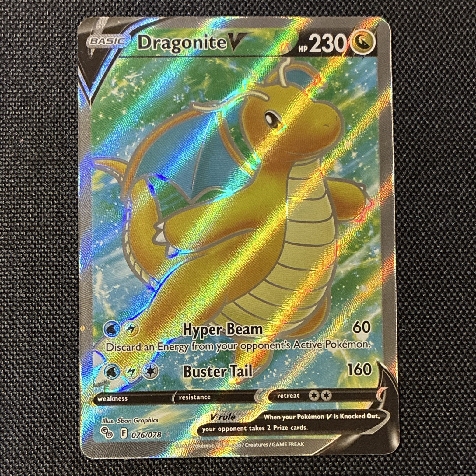 The Pokémon Company Dragonite V 076/078 Pokémon GO Ultra Rare Holo