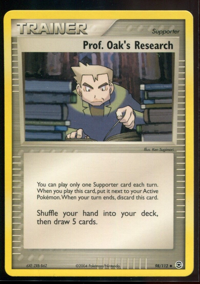 Prof. Oak’s Research – ex FireRed & LeafGreen 98/112 2004 NM Pokemon