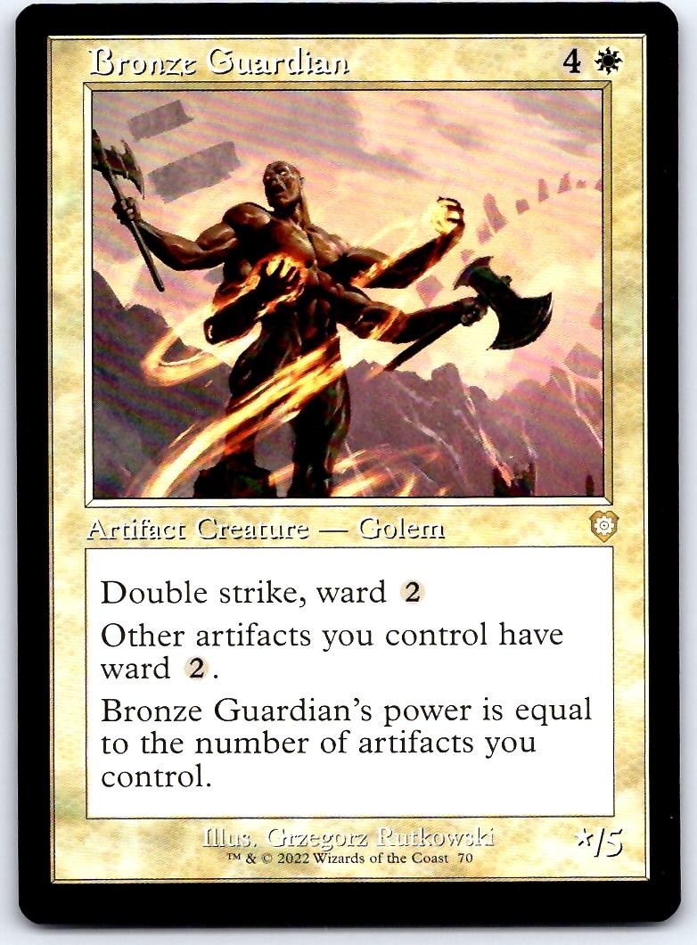 Bronze Guardian (Retro Frame) 70 Commander: The Brothers’ War MTG LP