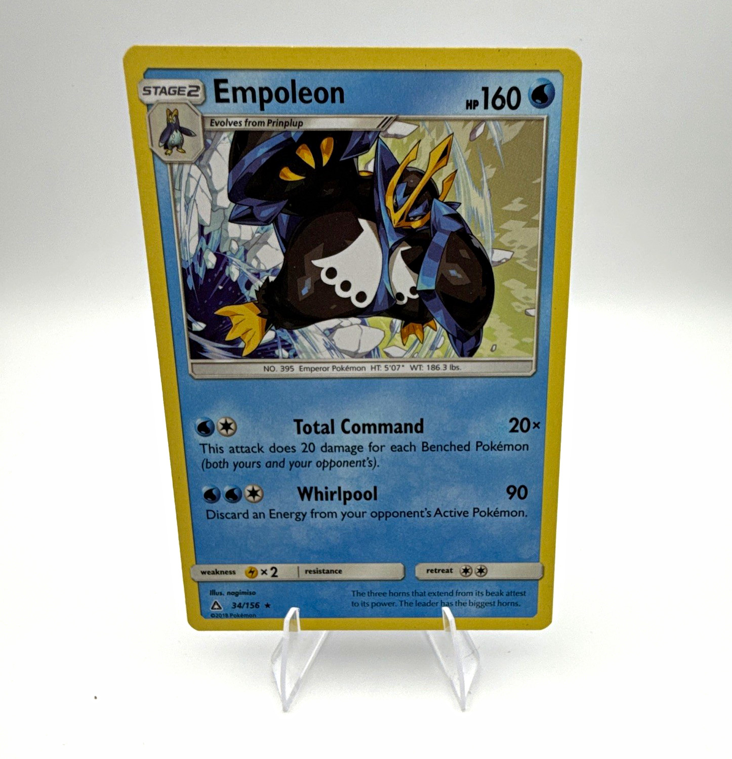Empoleon 34/156 SM Ultra Prism Regular Rare Stage 2 160HP EN Whirlpool
