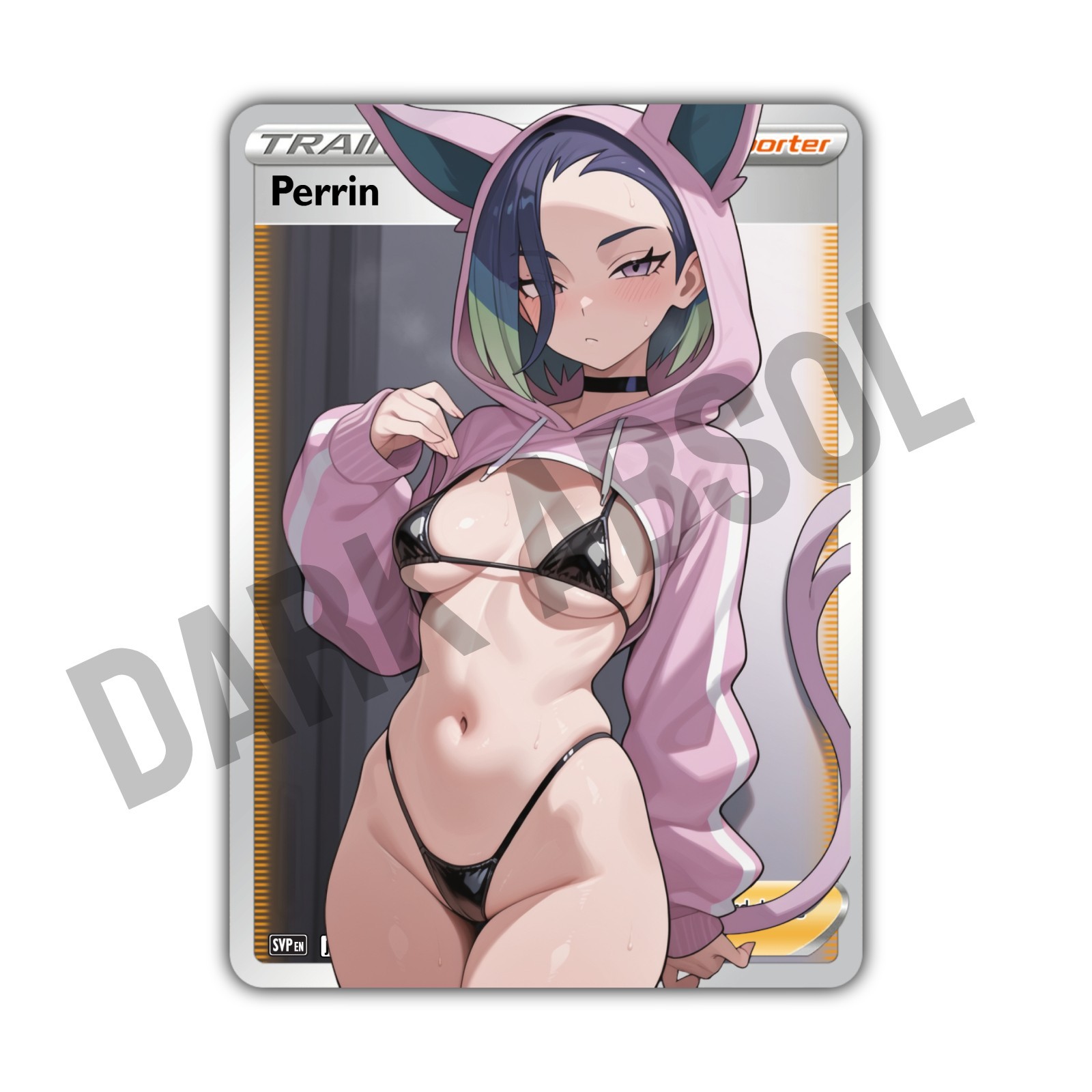 Ninja Girl | Custom Anime Trading Card Waifu TCG | Perin | Full Art Trainer