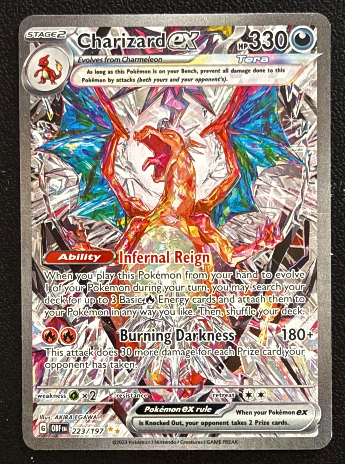 Charizard ex 223/197 SV03: Obsidian Flames Holo