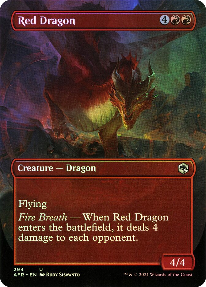 MTG FOIL Red Dragon Borderless – Adventures in the Forgotten Realms #294