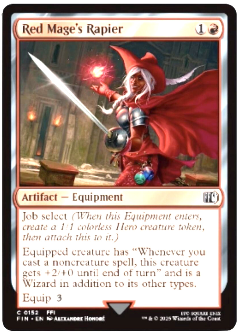 MTG – NM – Red Mage’s Rapier Final Fantasy Foil / Regular