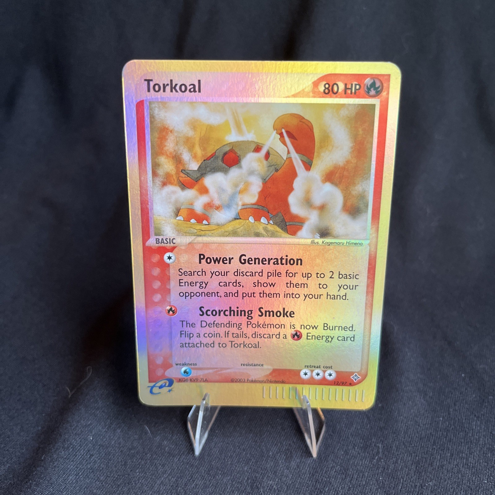 Pokemon EX Dragon Torkoal Reverse Holo Rare 12/97 EXC-NEAR MINT