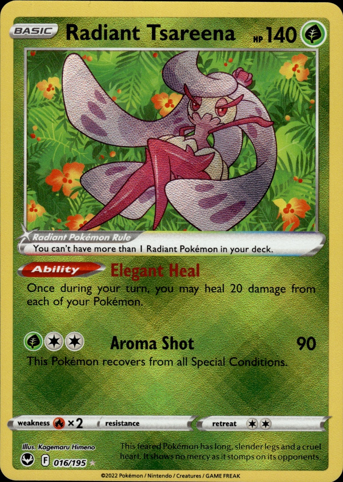 Pokemon Silver Tempest Radiant Tsareena 016/195 – Near Mint (NM)