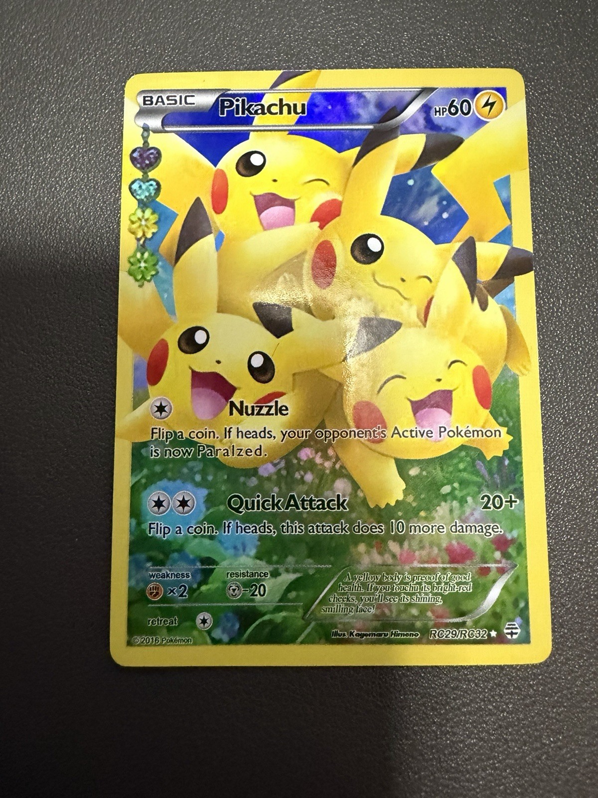 Pikachu 2016 Full Art RC29/RC32 Generations Radiant Collection Holo