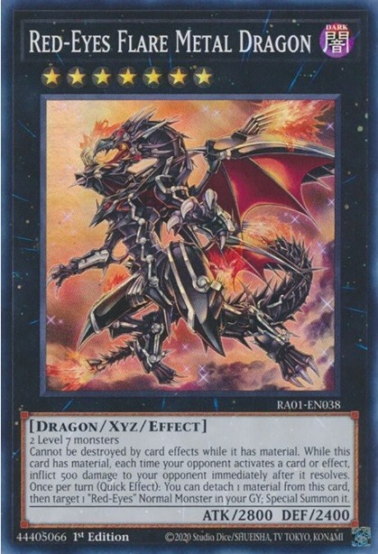 Red-Eyes Flare Metal Dragon RA01 EN038 1st Ed Super Rare