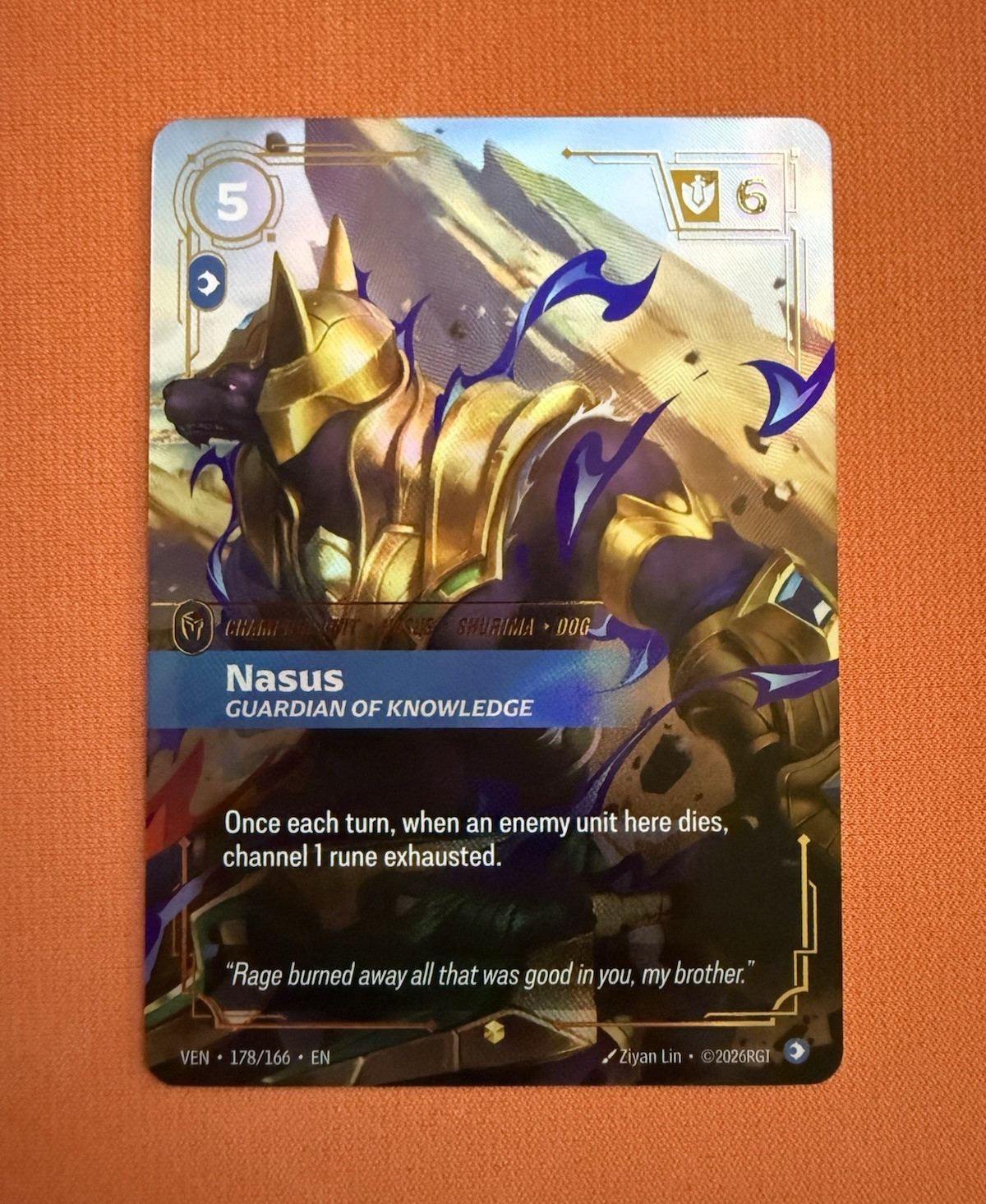 Nasus, Guardian of Knowledge Overnumbered 178/166 – Vendetta – Riftbound