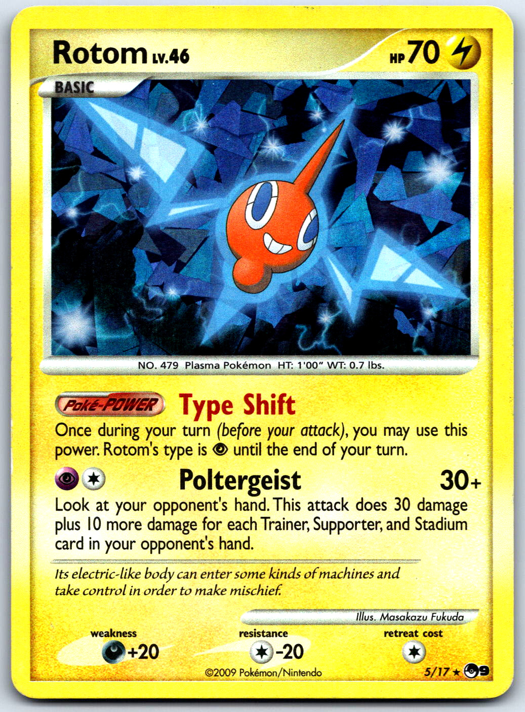 Rotom Rare POP Series 9 Holo 005/017 MP