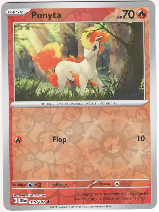Pokemon – Ponyta – 019/142 – Reverse Holo – Stellar Crown – NM/M