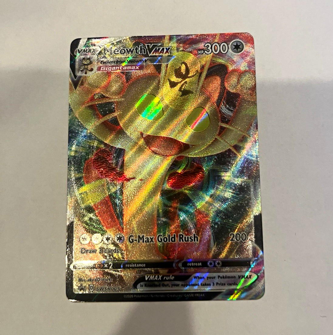 Meowth VMAX Holo Promo SWSH005 SWSH Sword & Shield 300 HP English 2020