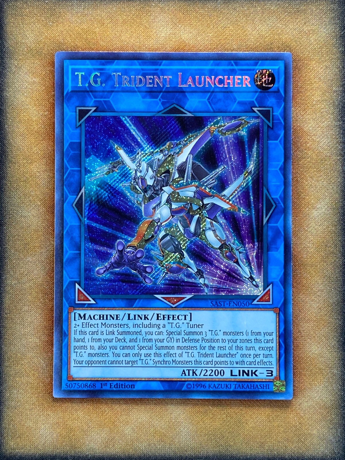 Yugioh T.G. Trident Launcher SAST-EN050 Secret Rare 1st Ed NM