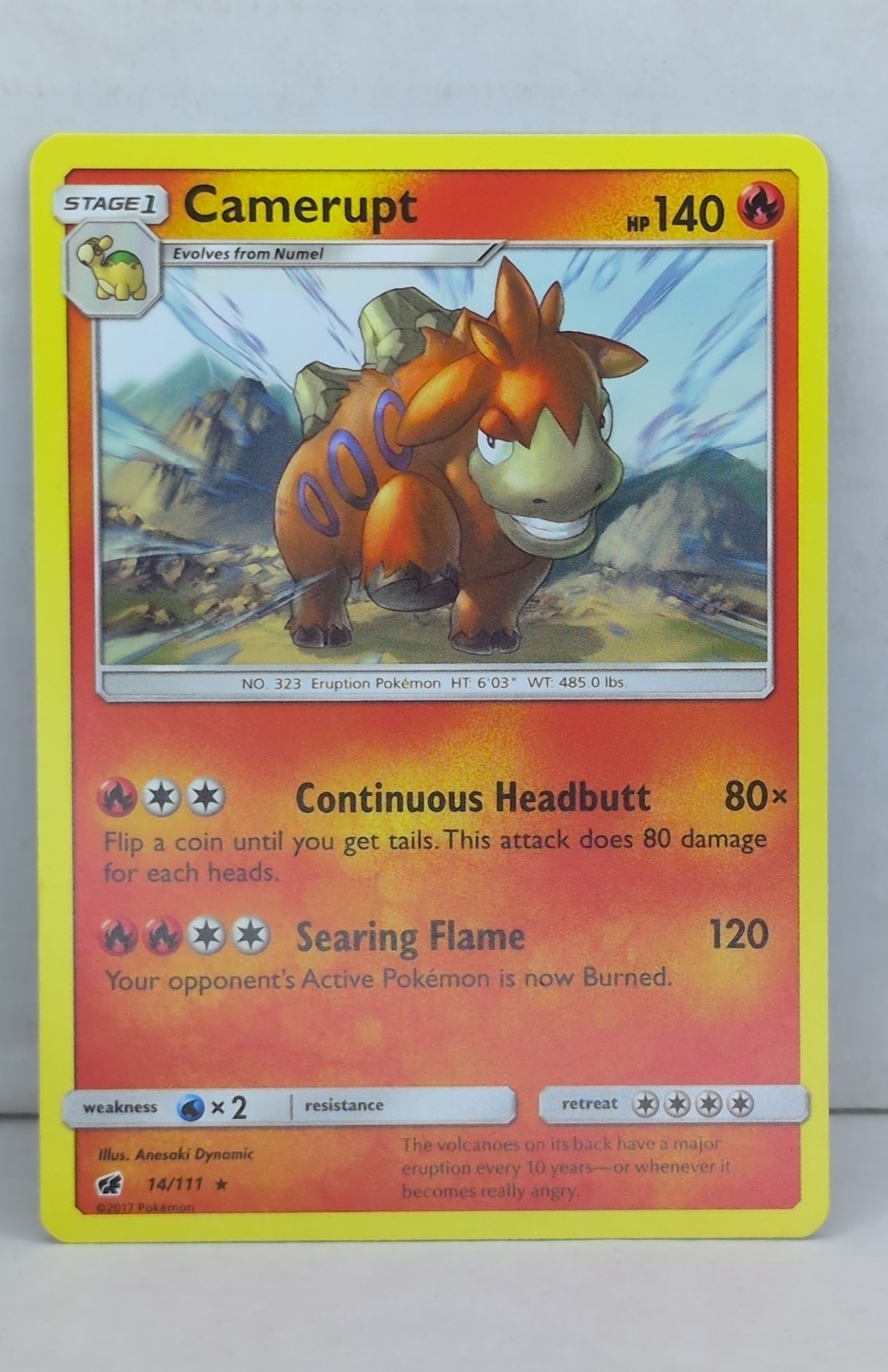 Camerupt 14/111 Sm-Crimson Invasion Regular