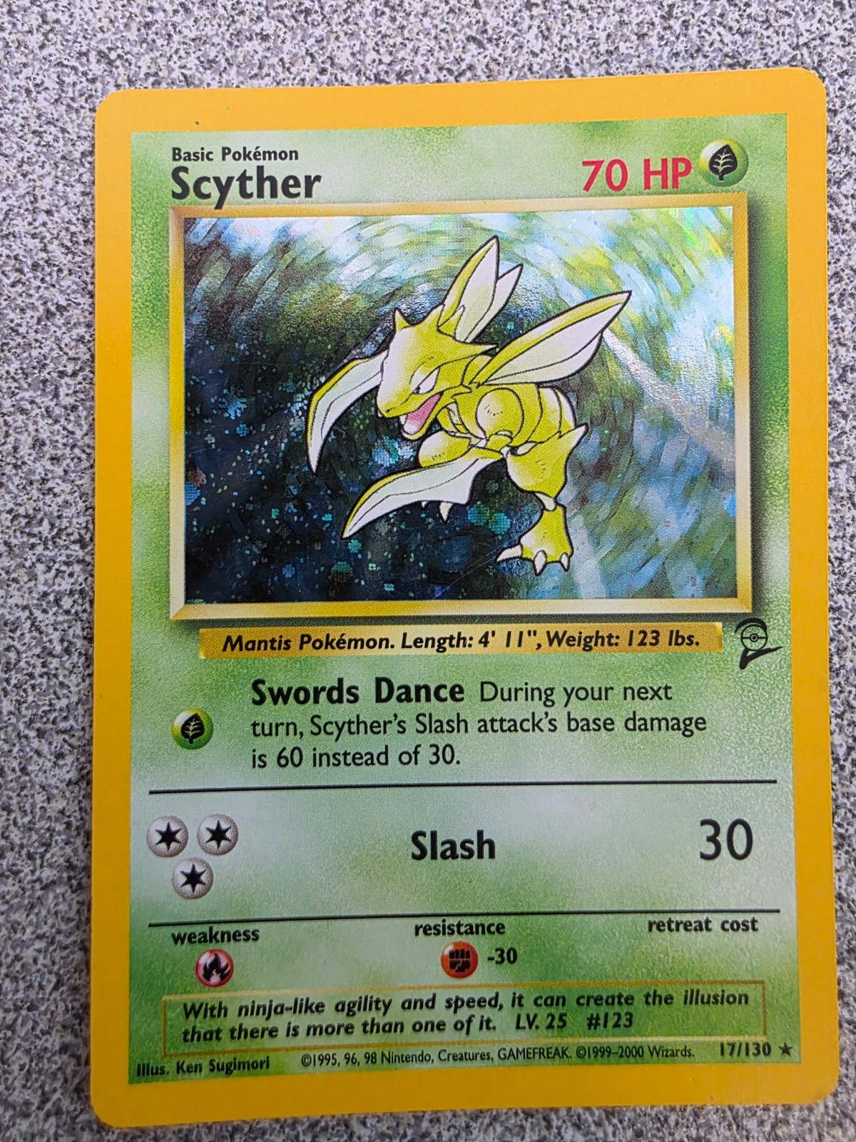 Scyther 017/130 Base Set 2 Holo