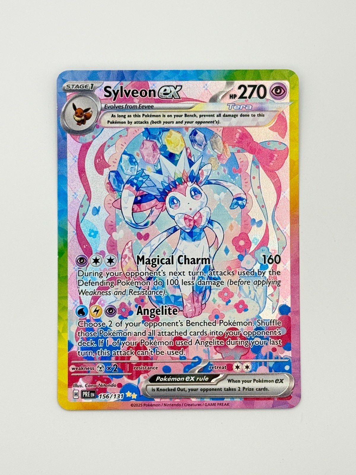 Sylveon ex – SV: Prismatic Evolutions 156/131 Special Illustration Rare NM
