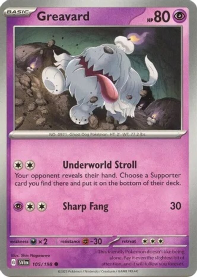 Greavard – 105/198 – Common – Reverse Holo – Lightly Played