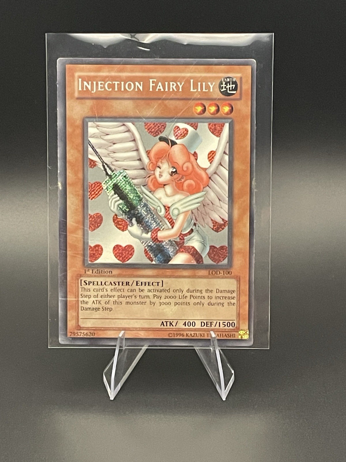 Konami Yu-Gi-Oh! Injection Fairy Lily LOD-100 Secret Rare Holo 1st ENG