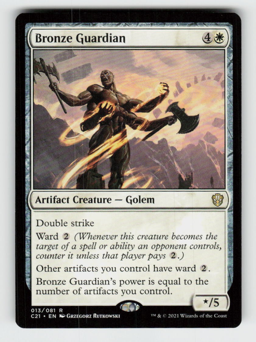 Bronze Guardian 13 Rare Commander 2021 Magic: The Gathering Near Mint